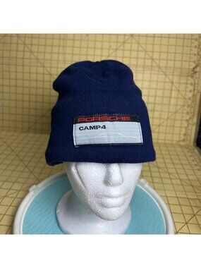 Porsche Camp4 Navy Blue Beanie Hat One Size Fits All Fleece Lined 100% Cotton Ou